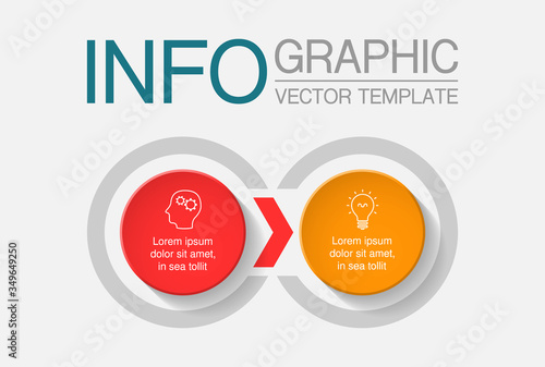 Vector iInfographic template for business, presentations, web design, 2 options.