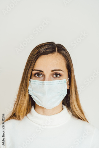 Worried woman during Covid-19 crisis in quarantine