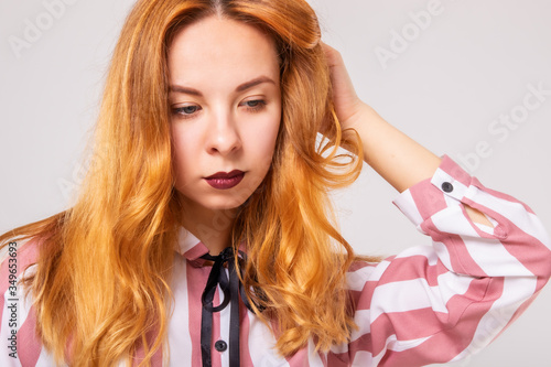 Pretty young woman with golden hair