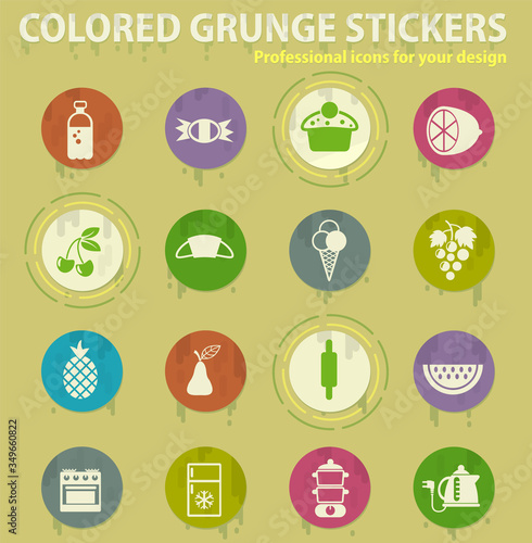 Food and kitchen simply icons