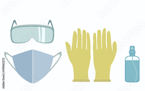 Personal protective kit against a biochemical threats.