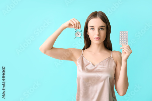 Young woman with birth cont...