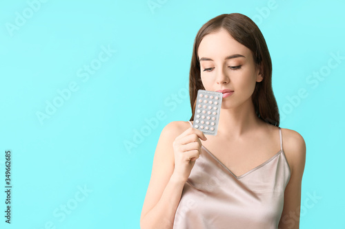 Young woman with birth cont...