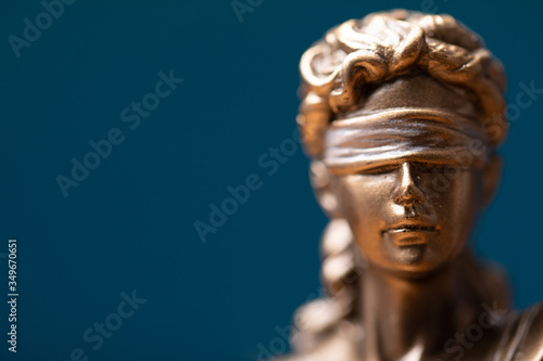 Face of lady justice or Iustitia - The Statue of Justice.
