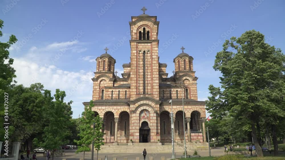 Church of Saint Mark, a Serbian Orthodox church situated near the Tasmajdan park in central Belgrade, Serbia Church of Saint Mark, a Serbian Orthodox church situated near the Tasmajdan park in central Belgrade, Serbia