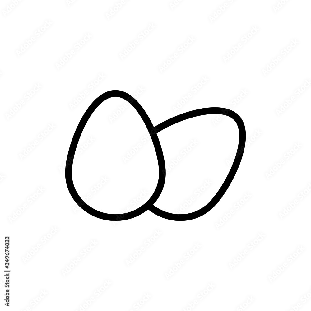 Egg Icon in outline style on white background