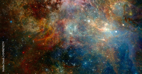 Fototapeta Naklejka Na Ścianę i Meble -  Colourful view of the Universe. Elements of this image furnished by NASA