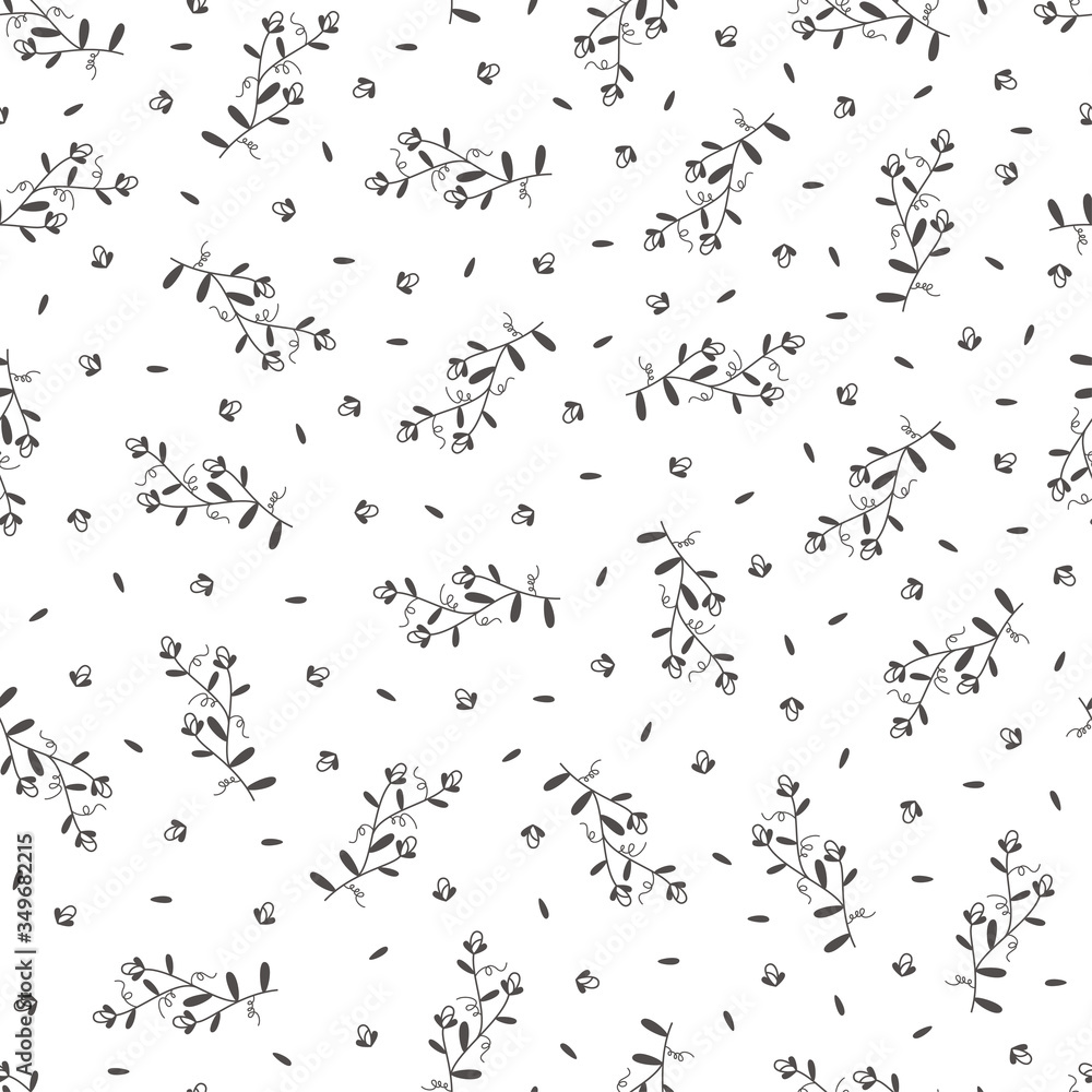 Seamless pattern with hand drawn flowers, vector illustration Seamless pattern with hand drawn flowers, vector illustration