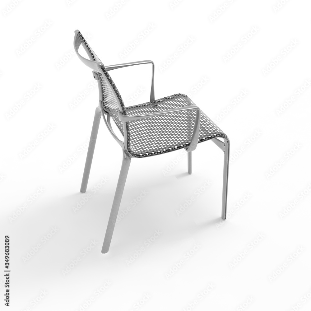 3d render image of a perforated metal office chair 06 3d render image of a perforated metal office chair 06