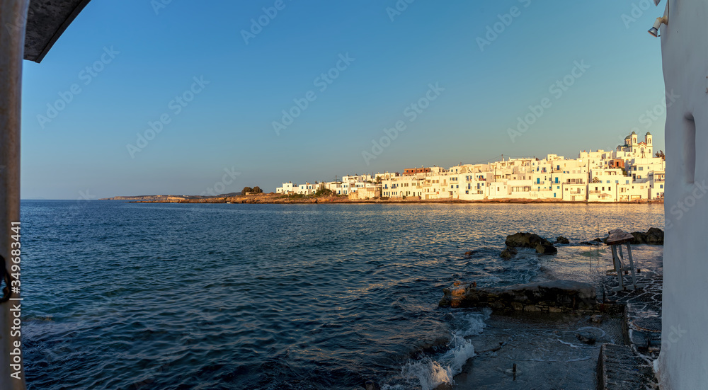 Naoussa village and harbor - Aegean Sea - Paros Cyclades islands - Greece.