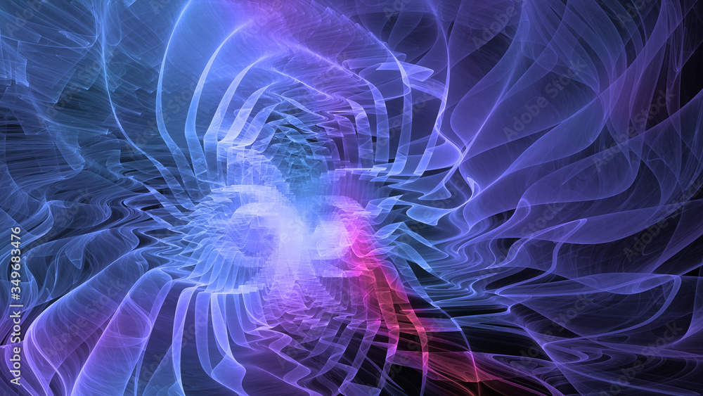 Obraz premium The colors in the series, awesome digital art paint. Background consists of fractal color texture and is suitable for use in projects on imagination, creativity and design. 3d fractal render