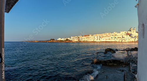 Obraz na płótnie Naoussa village and harbor - Aegean Sea - Paros Cyclades islands - Greece. w salonie