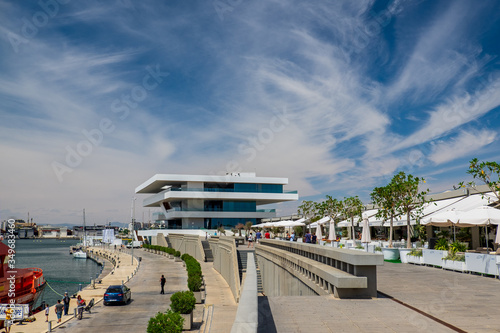 Panoramic view of the port of Valencia