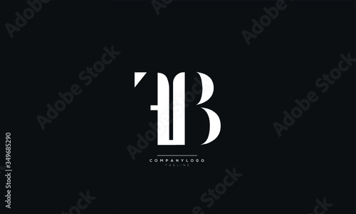 TB BT T B Letter Logo Alphabet Design Icon Vector Symbol