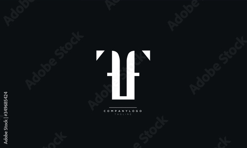 FF Letter Logo Alphabet Design Icon Vector Symbol