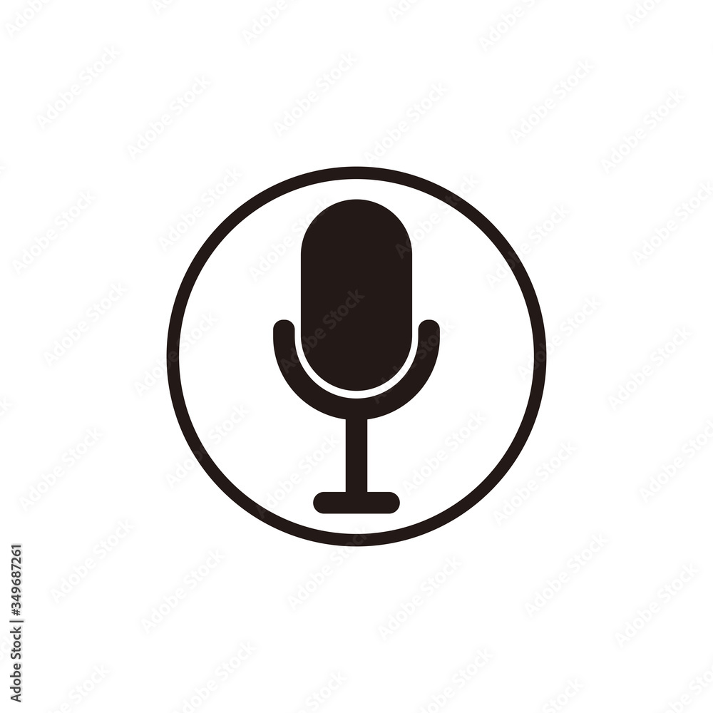 Microphone vector icon illustration sign Microphone vector icon illustration sign