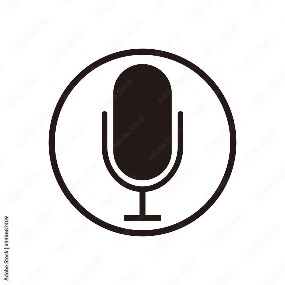 Microphone vector icon illustration sign Microphone vector icon illustration sign