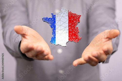3d Digital France map count...