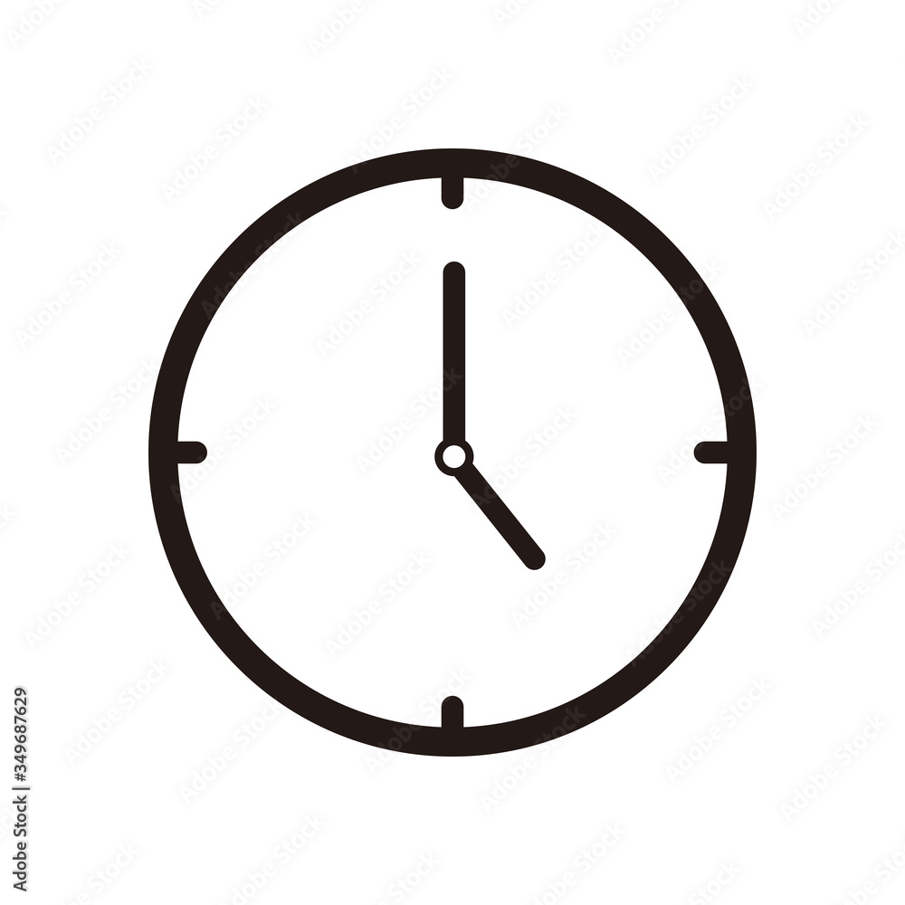 clock vector icon in trendy flat style clock vector icon in trendy flat style