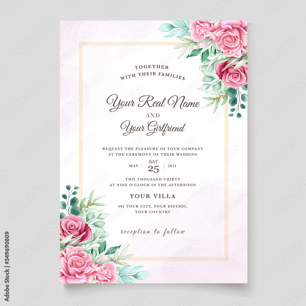 elegant background wedding invitation design with floral and leaves elegant background wedding invitation design with floral and leaves