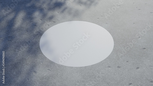 Floor Sticker Concrete Mockup