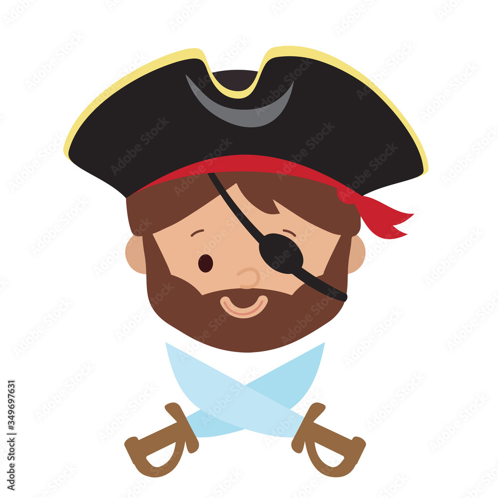 Cartoon pirate vector illustration image