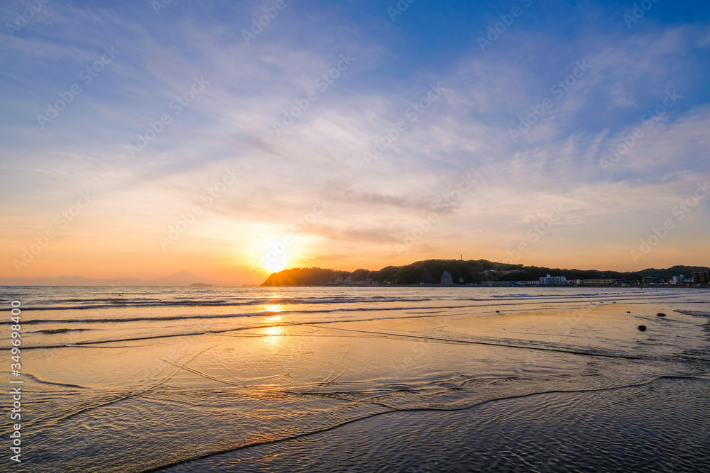逗子海岸の夕日 逗子海岸の夕日