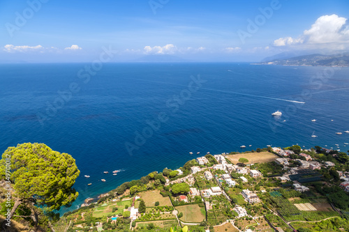 Capri island in a beautiful summer day in Italy