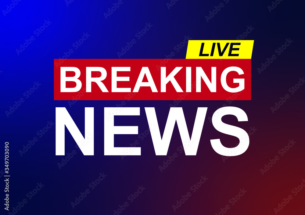 Fototapeta premium Breaking News television background vector