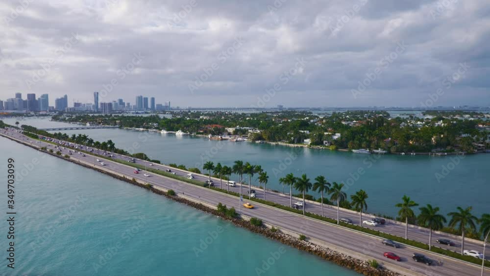 Road in Miami a top view. Shot on Black Magic Cinema Camera Road in Miami a top view. Shot on Black Magic Cinema Camera