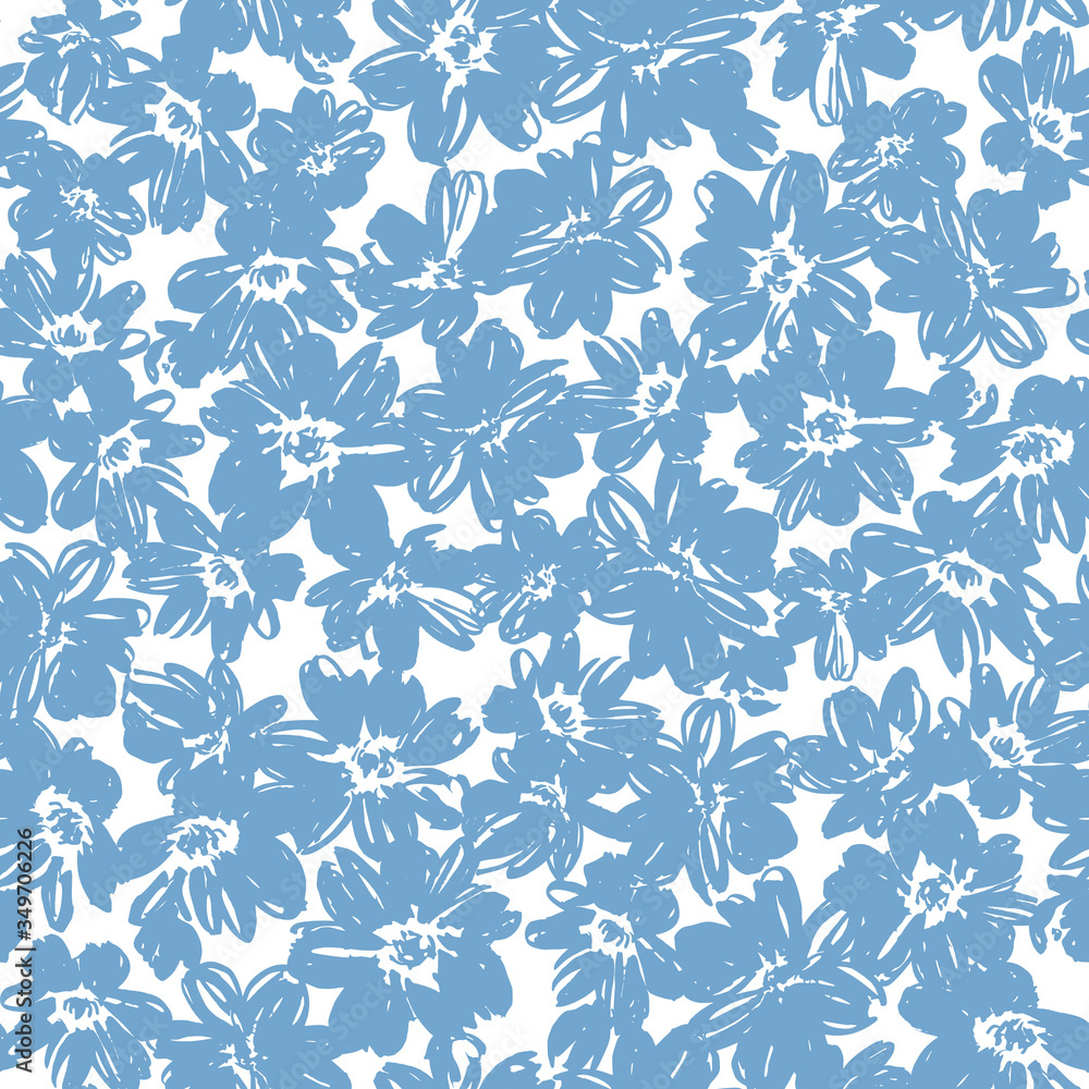 Seamless pattern material of an abstract flower, Seamless pattern material of an abstract flower,