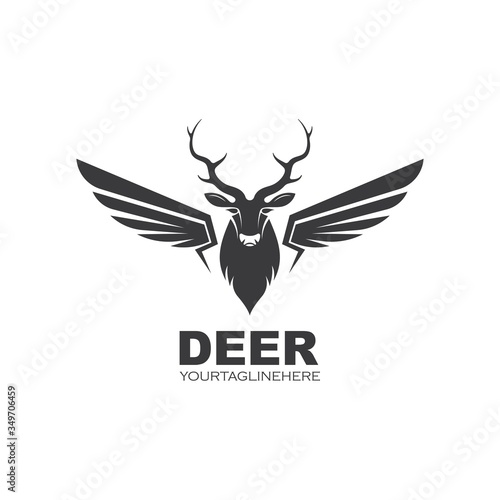 Deer ilustration icon vector design
