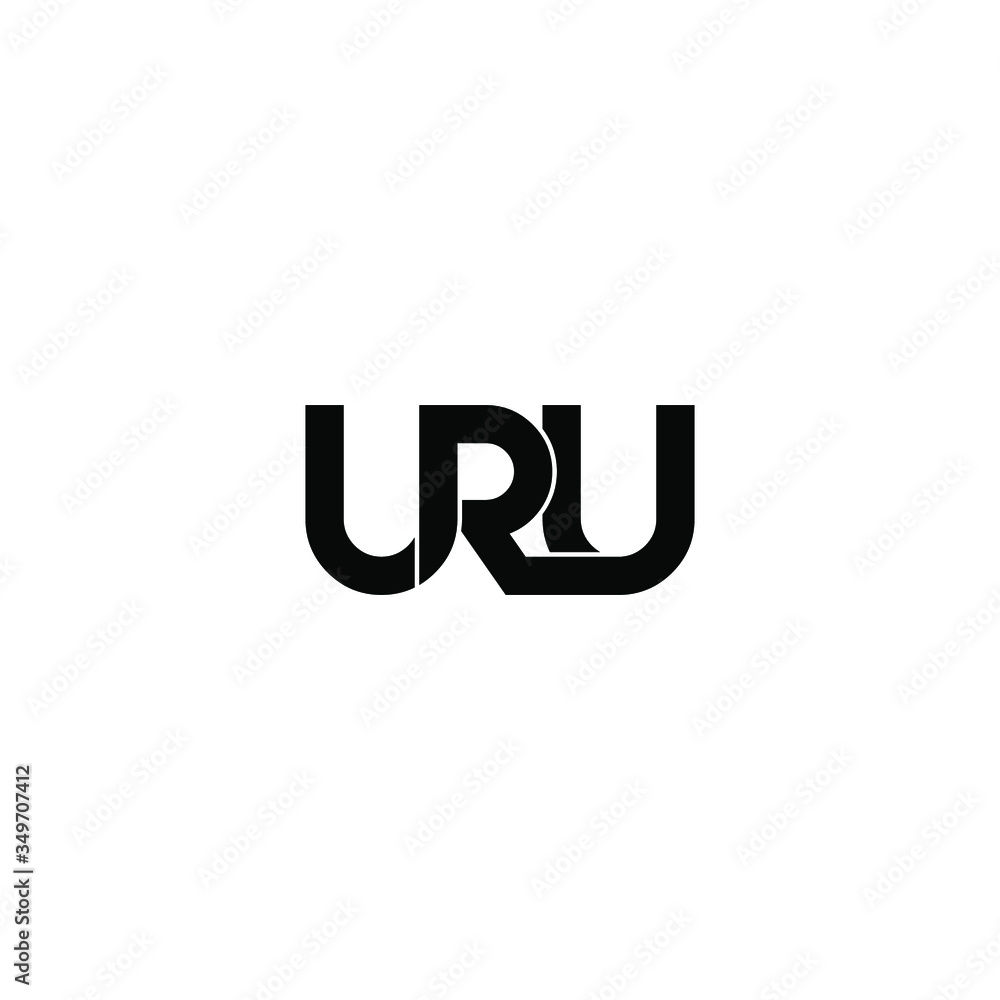 Uru Letter Original Monogram Logo Design Stock Vector 