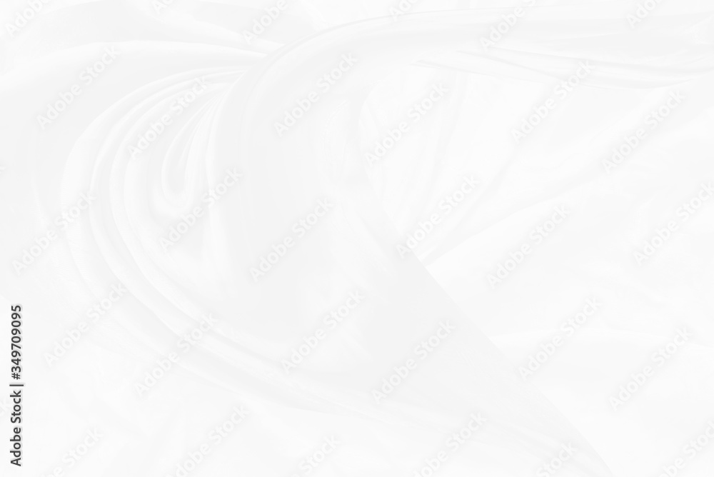 Fototapeta premium Abstract backgroung of white cloth with soft waves.