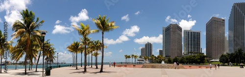 panorama of bayside  miami  florida  united states