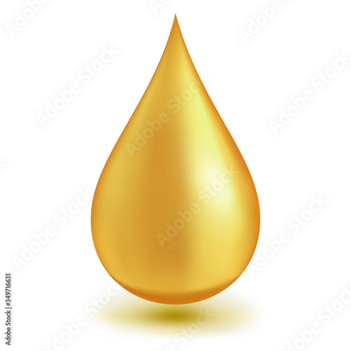 Oil drop or honey isolated on white background as industrial and petroleum concept. vector illustration.