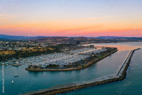 Sunset view of Dana Point Harbor