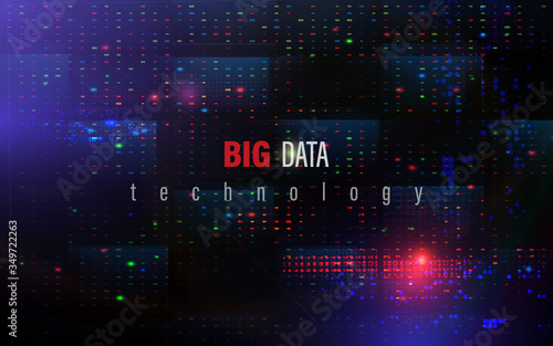 Server datacenter and Supercomputers. Concept of big data storage network  and cloud computing technology