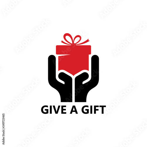 Give a Gift Logo Template Design