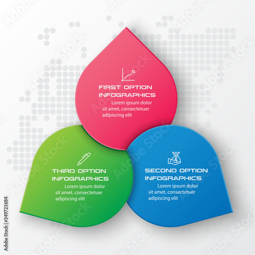 Business infographic template with 3 options,Vector illustration.