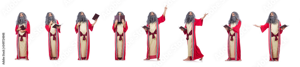 Old wizard isolated on the white background