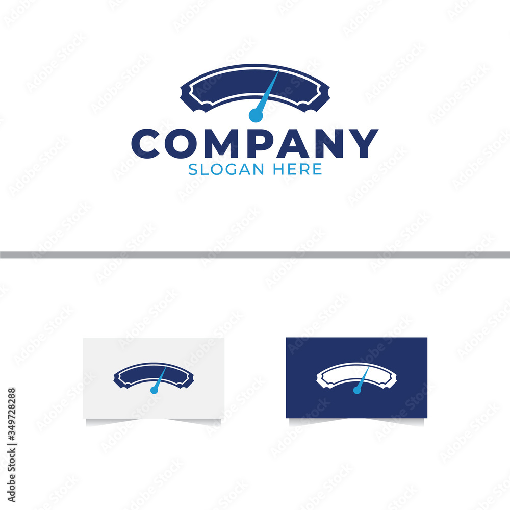 Ticket Speedometer Logo Design Template Ticket Speedometer Logo Design Template
