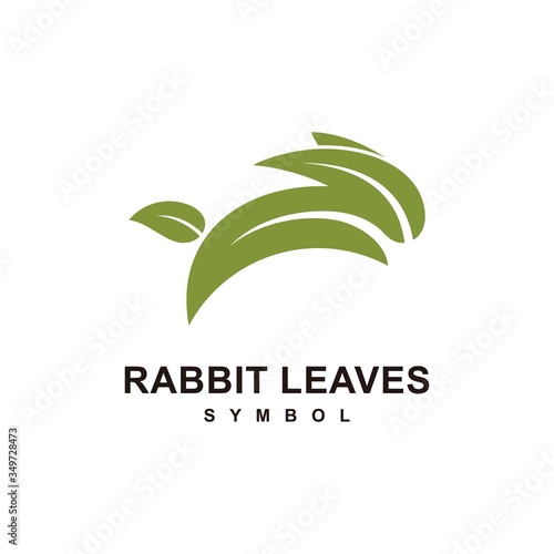 Rabbit Leaf Naturally Creative Vector Logo