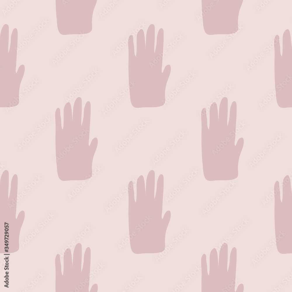Hand shapes seamless pattern in simple style. Silhouette of a human hand geometric wallpaper. Hand shapes seamless pattern in simple style. Silhouette of a human hand geometric wallpaper.