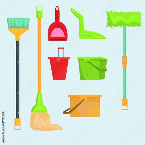 home cleaning hand drawn style 