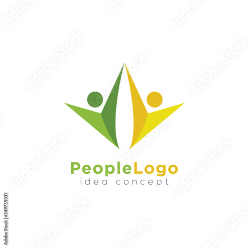 People Concept Logo Design