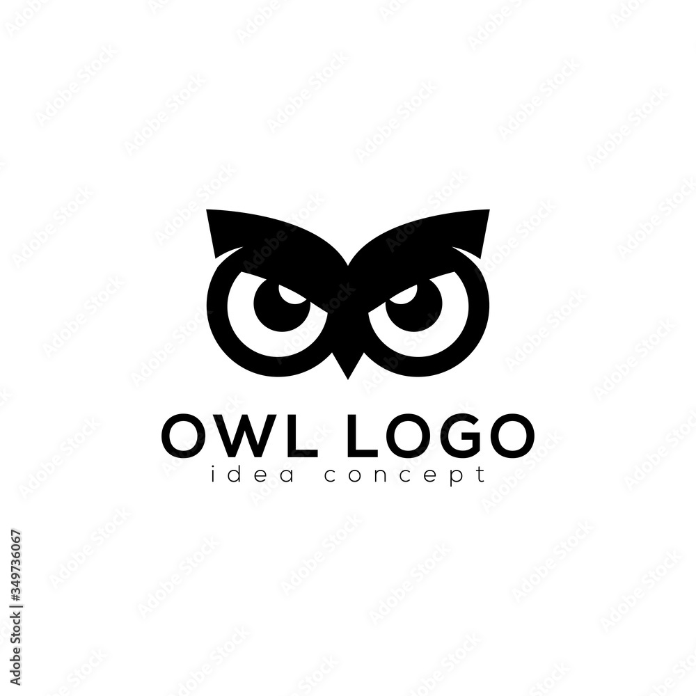 Owl Logo, Owl icon, design concept