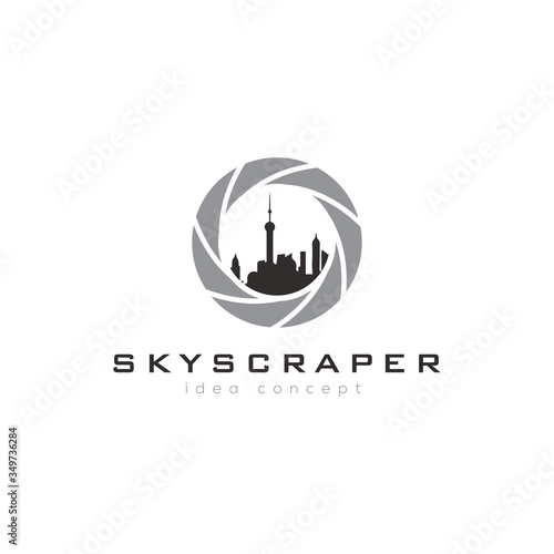 Skyscraper Logo, Building Silhouette, Skyscraper Photography, Concept Logo Design