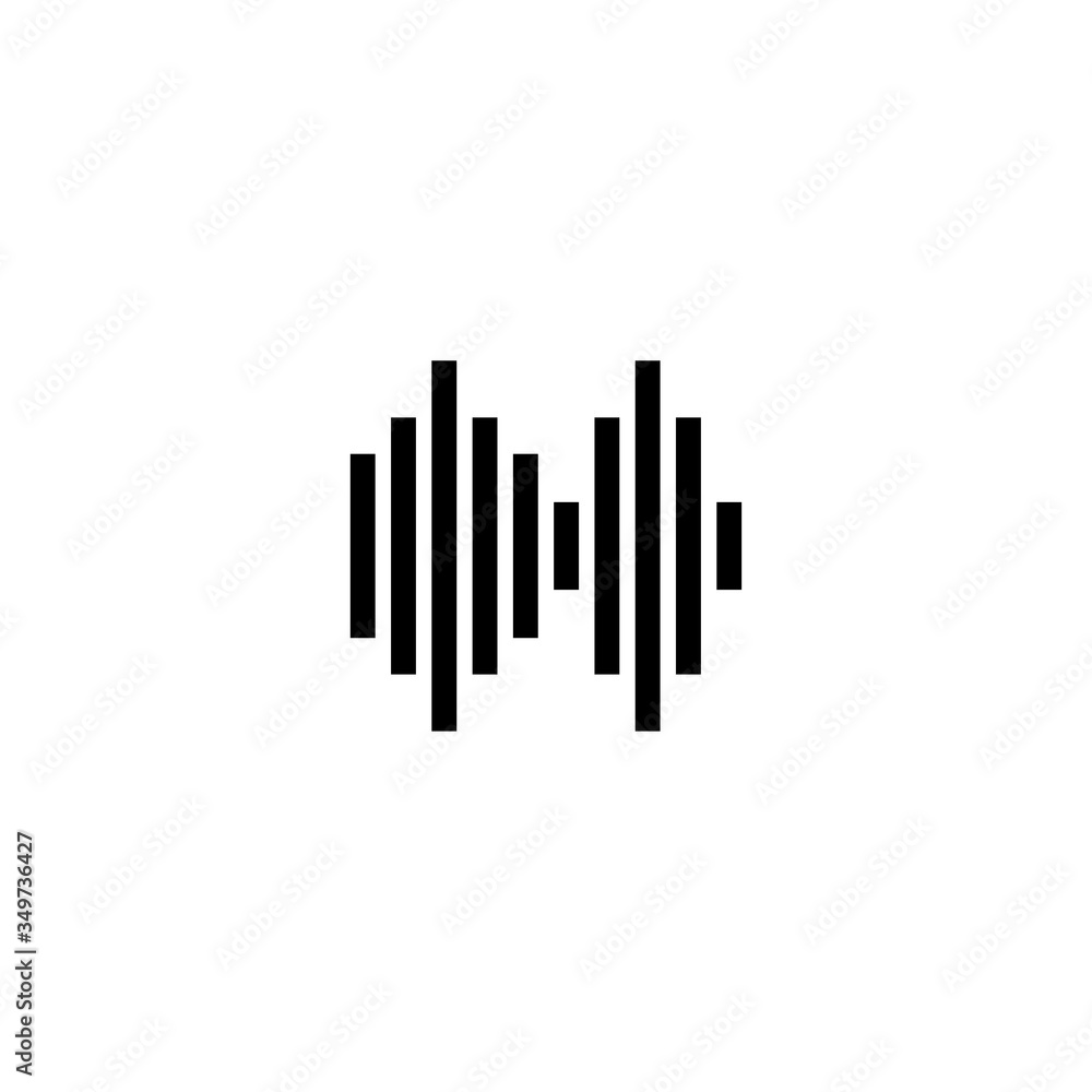 Soundwave icon vector, music icon