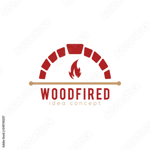 Creative Firewood Oven and Woodfired Concept Logo Design Template